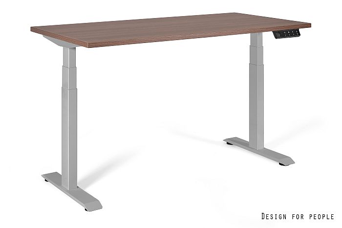 ACTIVE I-YZ-17 Biurko z elektryczną regulacją wysokości, blat 160x70 cm kolor walnut, stelaż szary