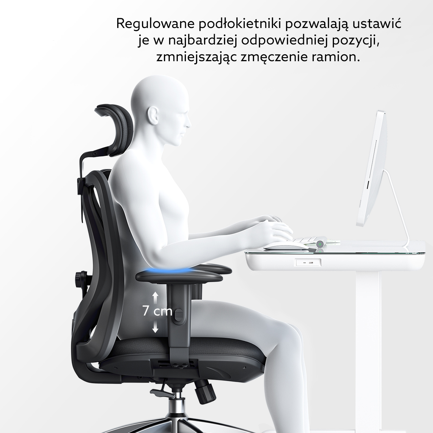 Fotel ergonomiczny ANGEL biurowy obrotowy eurOpa plus z podnóżkiem