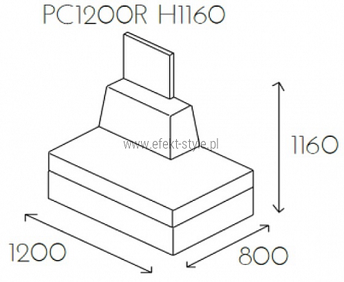 Siedzisko proste PL@NET PC1200R H1160