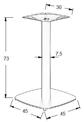 Podstawa do stolika SH-3050-2/A  45x45 cm, wys. 73 cm