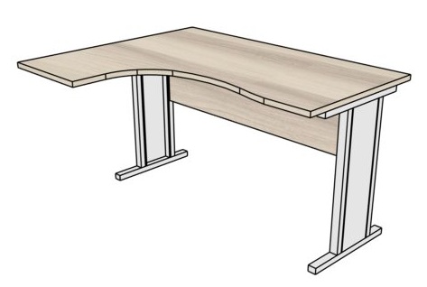 Biurko PRIMUS PB51M/39 lewe 140/39x110x75h