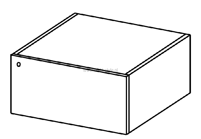 Szafka podwieszana HX001 do biurka z szufladą - 43x43x22,5h