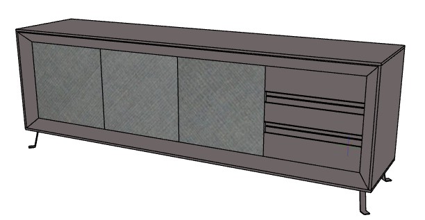 Komoda niska CHEVRON CN4/ 175x60x62h