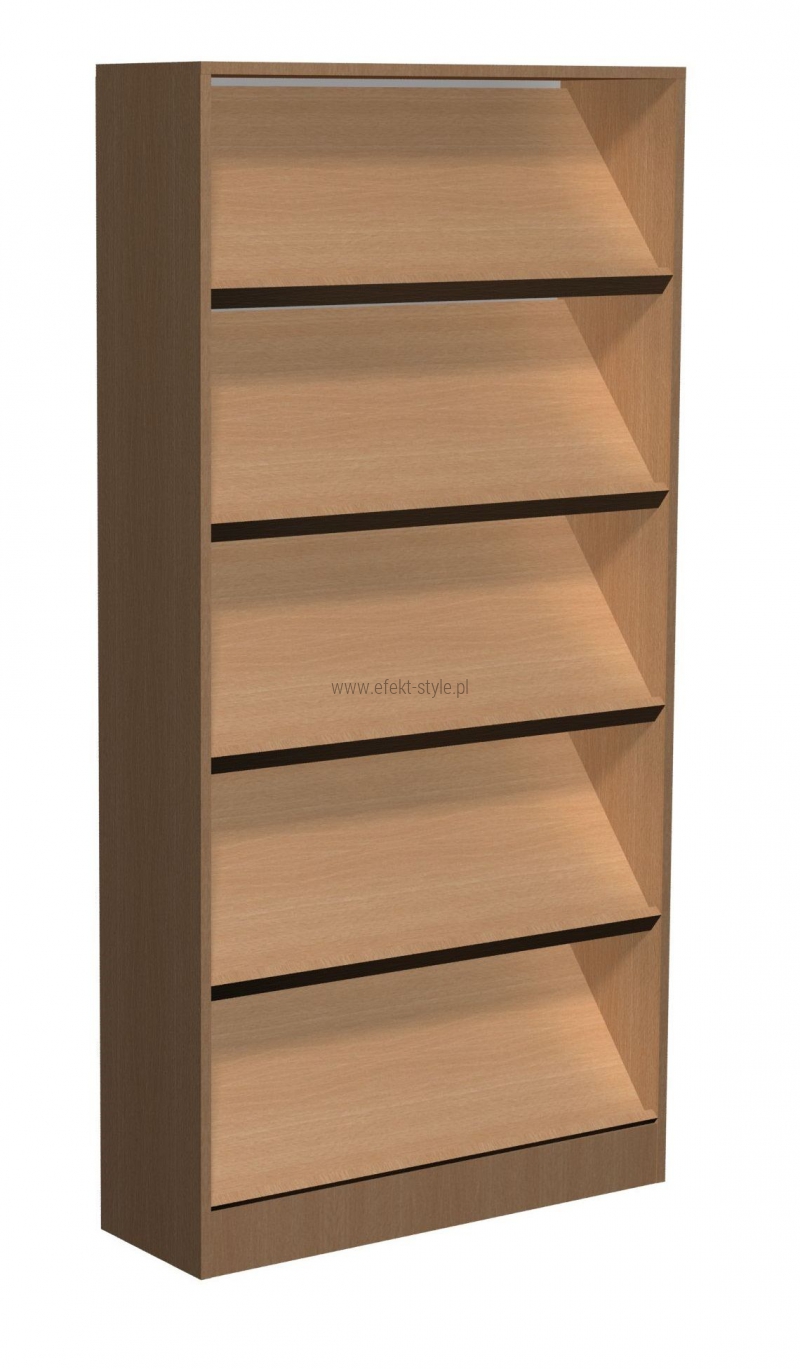 Regał biblioteczny A skośne półki