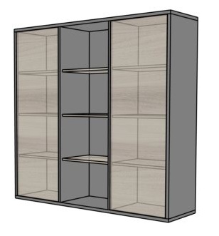 Szafa biurowa EVZ24 push to open 160x43x154h