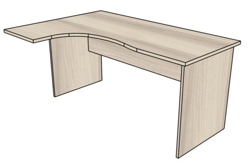 Biurka pracownicze PRIMUS PB53L/39 lewe - 160/39x110x75h
