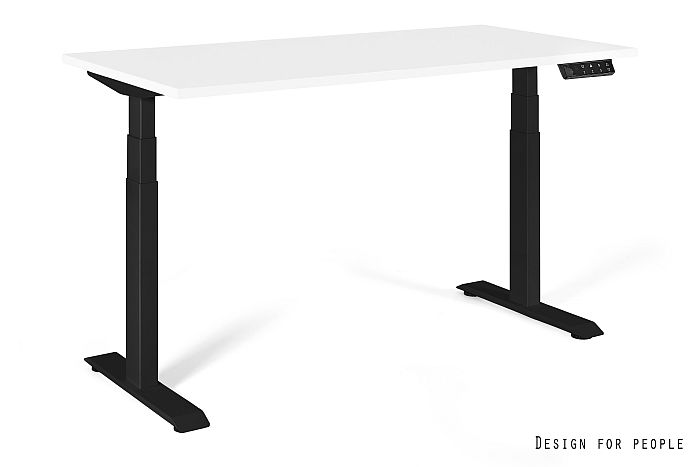 ACTIVE I-YZ-02 Biurko z elektryczną regulacją wysokości, blat 140x70 cm kolor biały, stelaż czarny