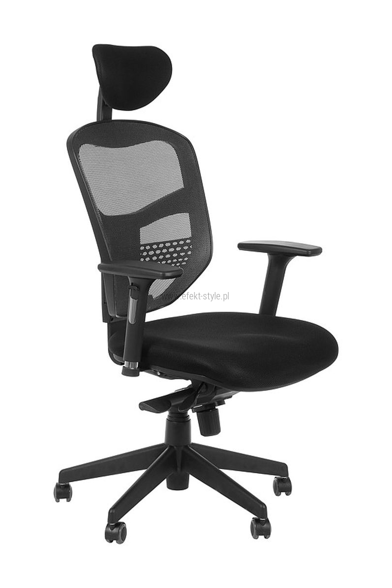 HN-5038 Fotel Biurowy grafit z wysuwem siedziska