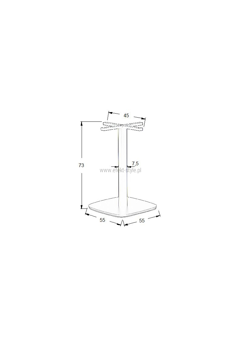 Podstawa do stolika SH-3050-4/B  55x55 cm, wys. 73 cm