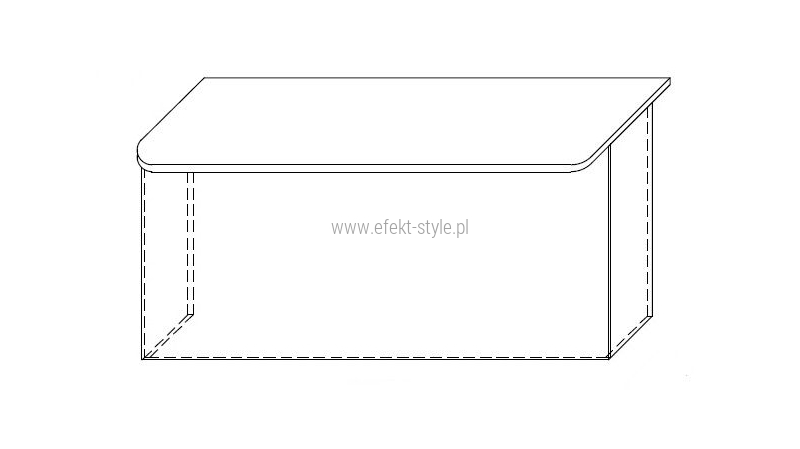 Lada recepcyjna VISTA LV6 - element prosty 160x85x76h
