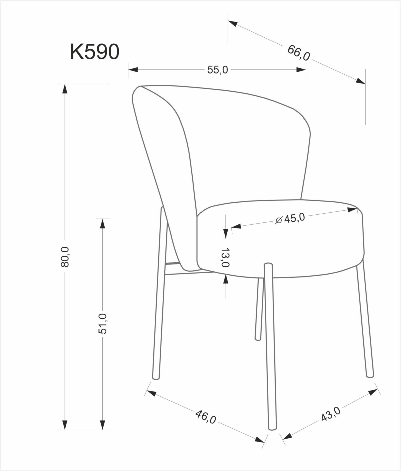 K590 krzesło kolor oliwkowy
