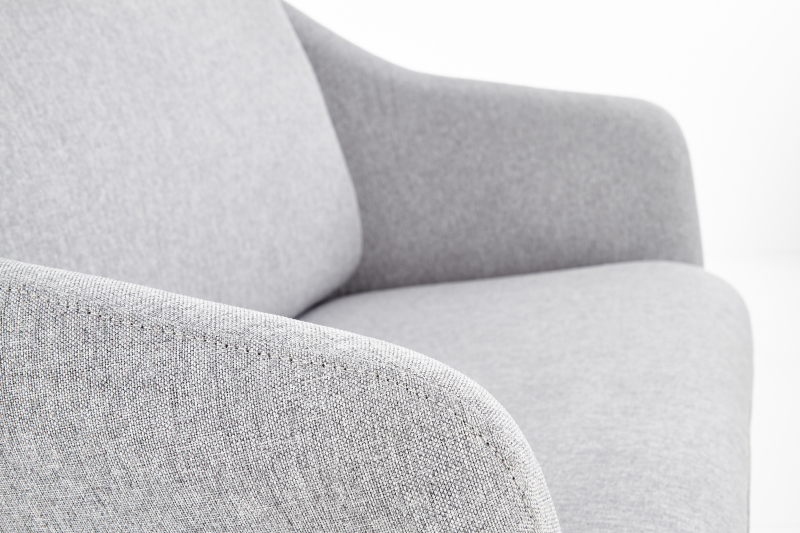SOFT 2 XL fotel wypoczynkowy podwójny czarny stelaż, jasny popiel