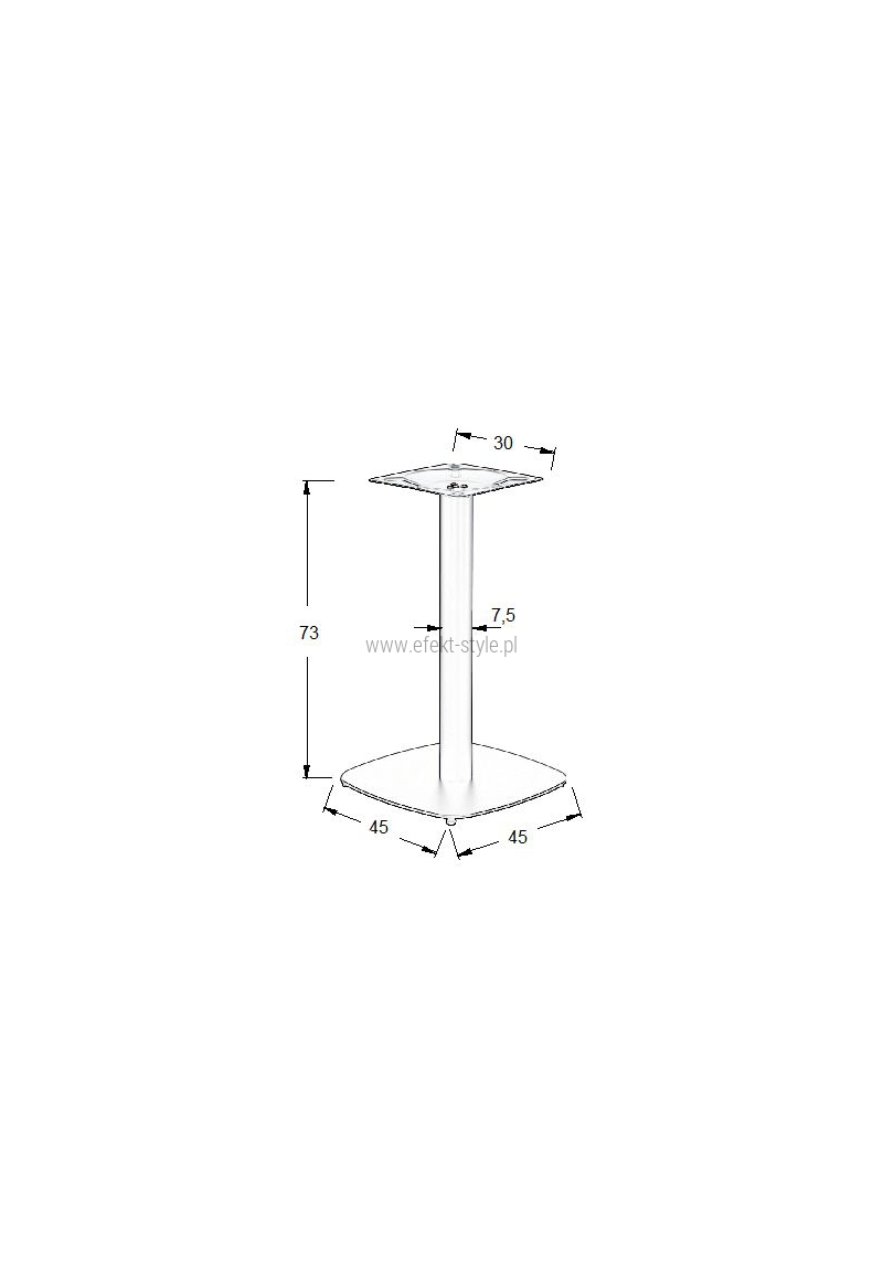 Podstawa do stolika SH-3050-2/A  45x45 cm, wys. 73 cm