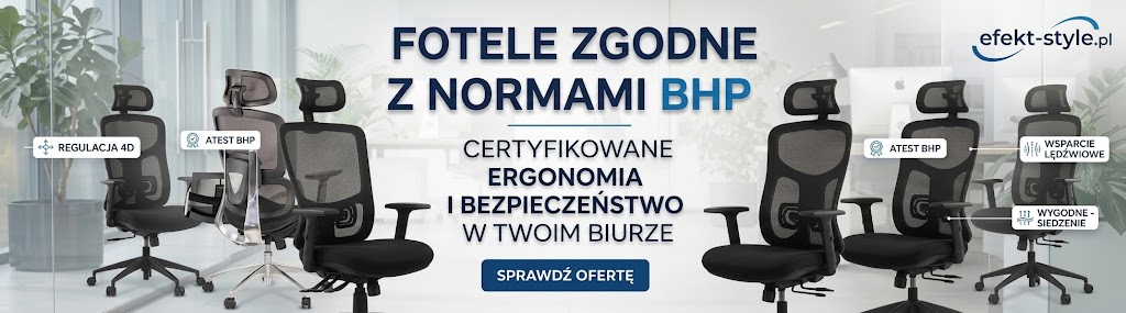 baner do foteli biurowych zgodnych z BHP