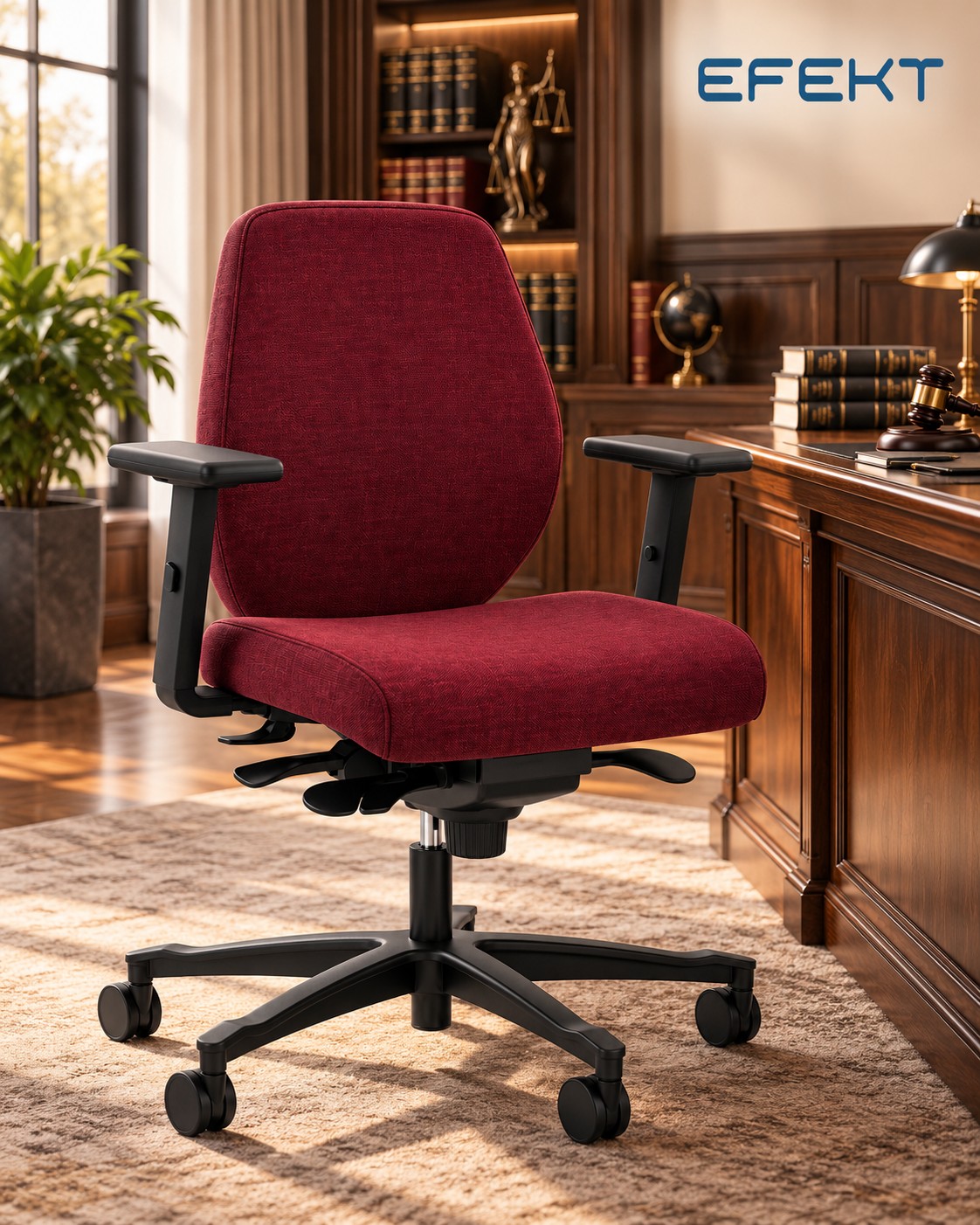 Fotel ergonomiczny sędziowski/gabinetowy niski Bjarg bez zagłówka