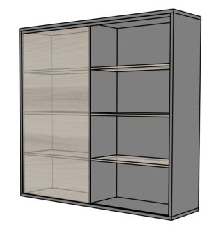 Szafa biurowa EVZ18 drzwi przesuwne 160x43x154h
