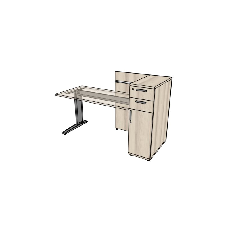 Stanowisko recepcyjne TORO TP1795 prawe - 195x72x75h