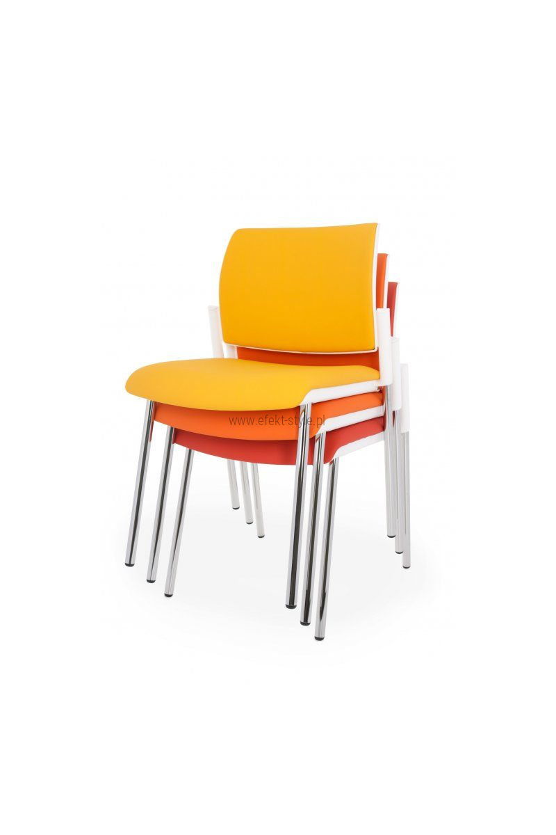 Krzesło konferencyjne Set White Chrome