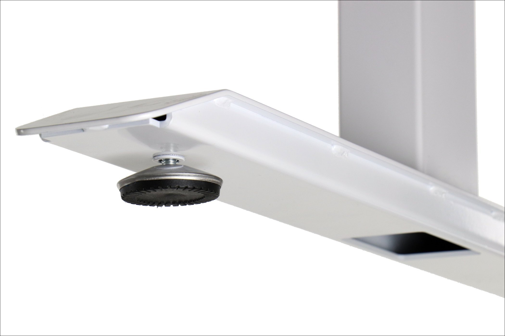 Stelaż UT04E-2T/W z elektryczną regulacją wysokości w zakresie 71-118 cm; 2-silnikowy, kolor biały