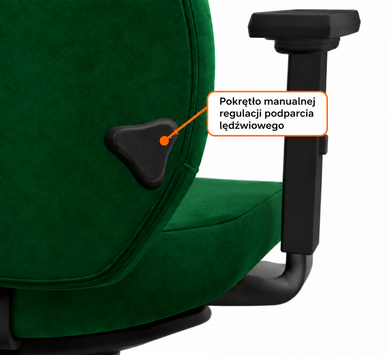 Fotel ergonomiczny sędziowski/gabinetowy niski Bjarg bez zagłówka
