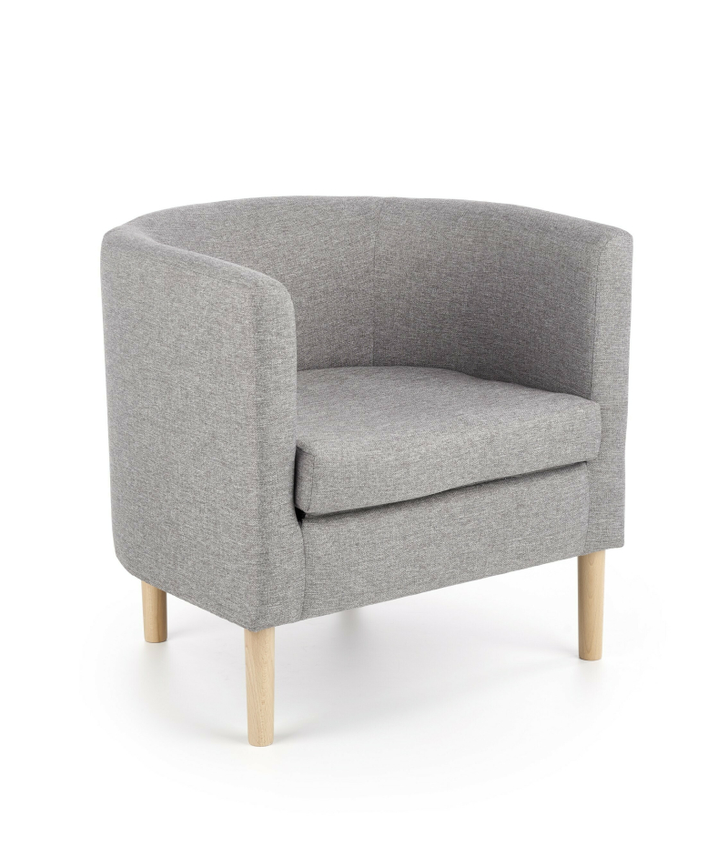 CLUBBY Fotel klubowy popiel