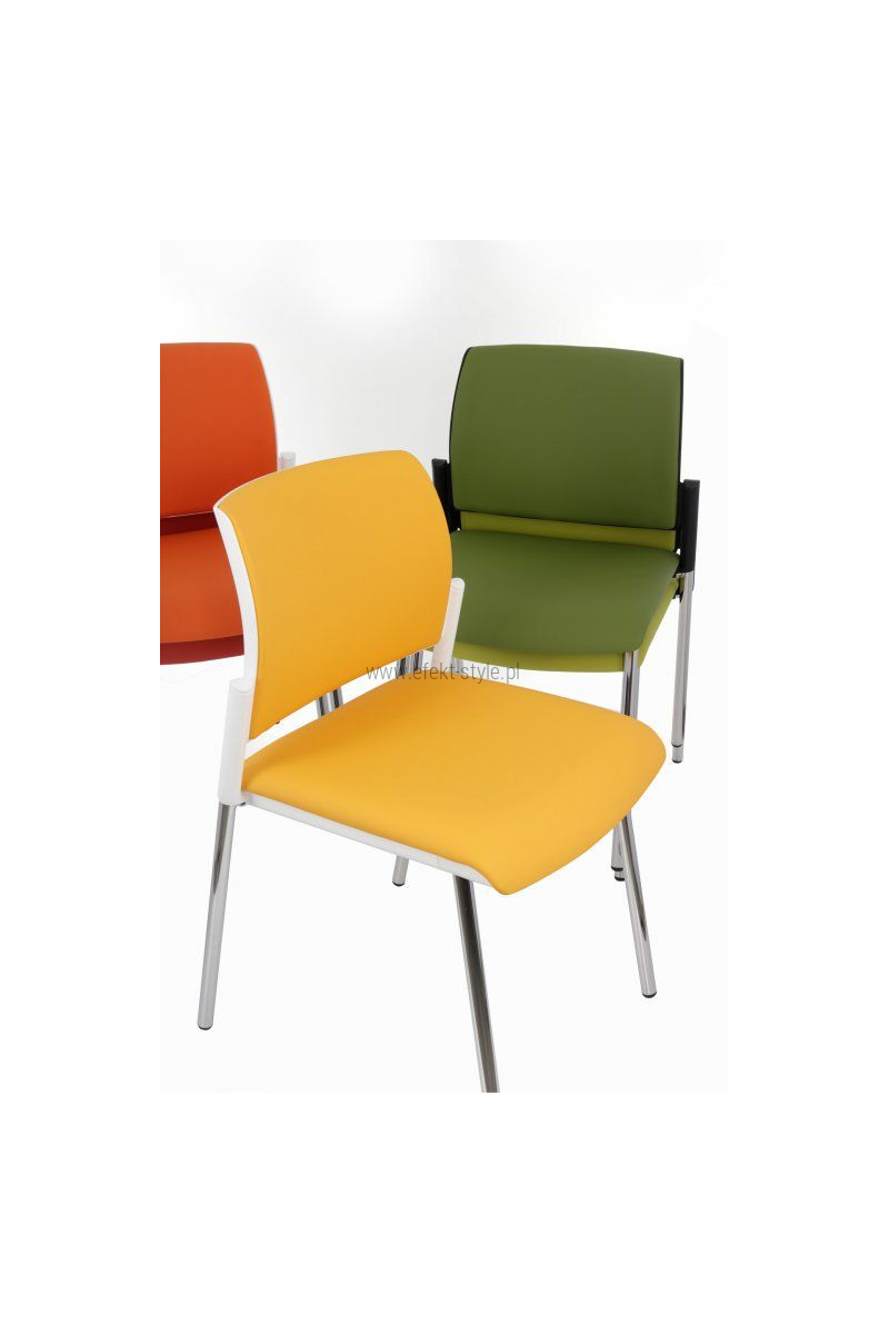 Krzesło konferencyjne Set White Chrome