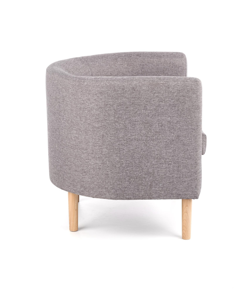 CLUBBY Fotel klubowy popiel