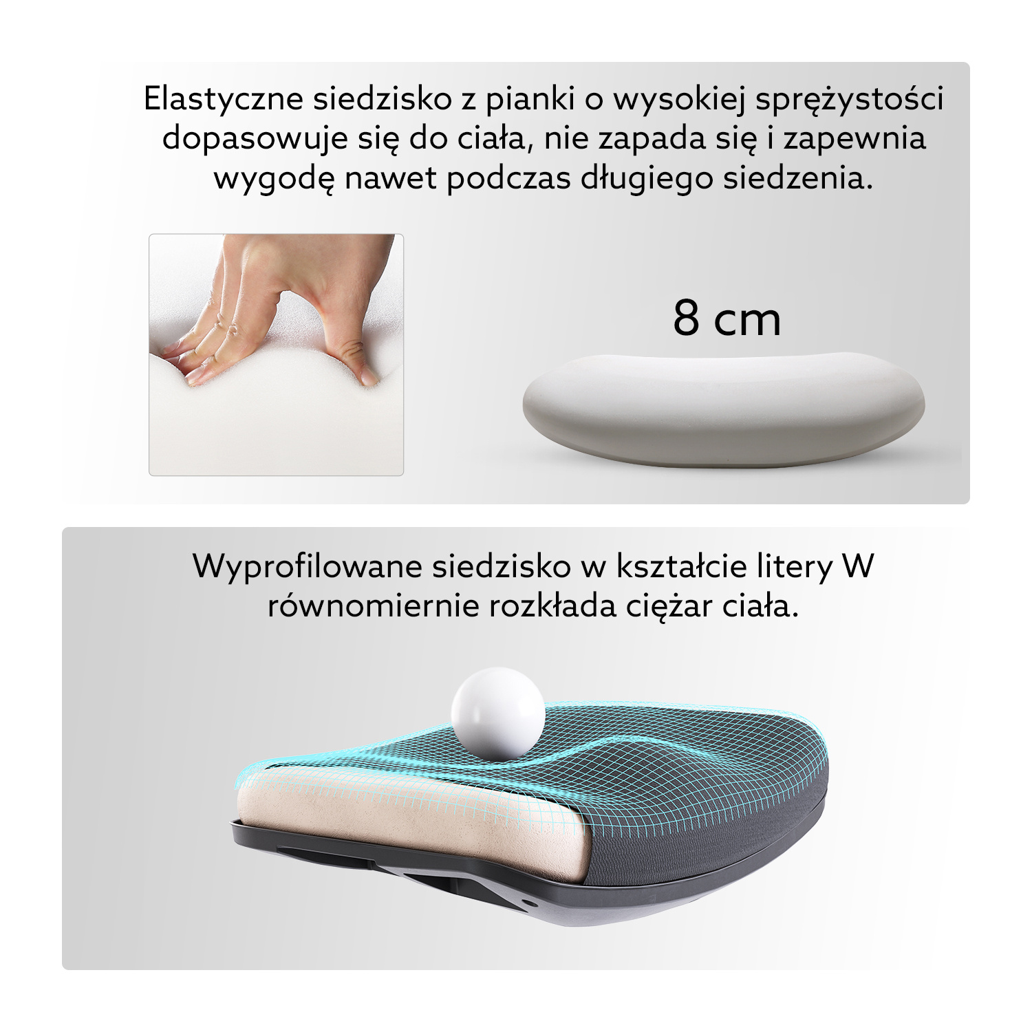 Fotel ergonomiczny ANGEL biurowy obrotowy eurOpa plus z podnóżkiem