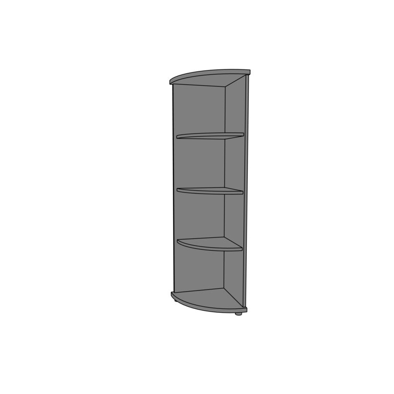 Regał biurowy narożny PS25W 39X39X150H