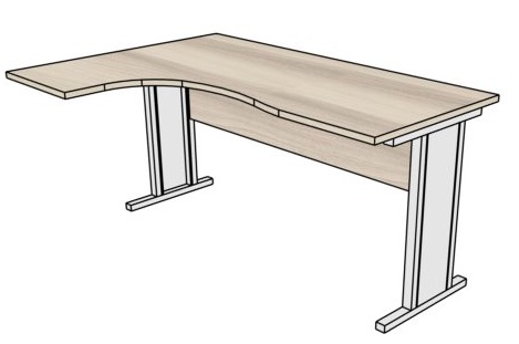 Biurko PRIMUS PB53M/45 lewe 160/45x110x75h