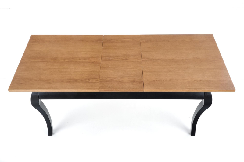 WINDSOR stół rozkładany 160-240x90x76 cm kolor ciemny dąb/czarny