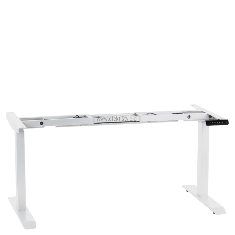 Stelaż UT04-3T/W z elektryczną regulacją wysokości w zakresie 61,5-126,5 cm, 2 silniki/3 segmentowa kolumna, kolor biały