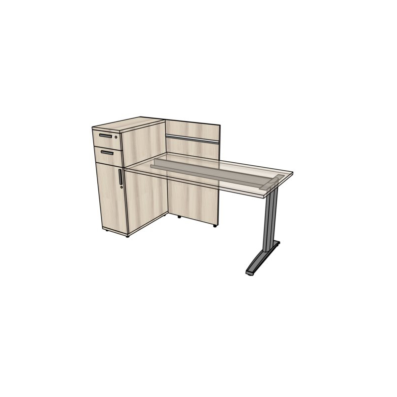 Stanowisko recepcyjne TORO TP1775 lewe 175x72x75h