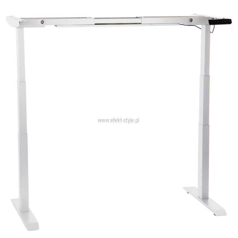 Stelaż UT04-3T/W z elektryczną regulacją wysokości w zakresie 61,5-126,5 cm, 2 silniki/3 segmentowa kolumna, kolor biały