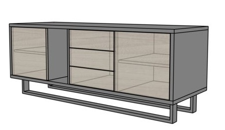Pomocnik podporowy EVP15 na płozie 160x55x62,7h