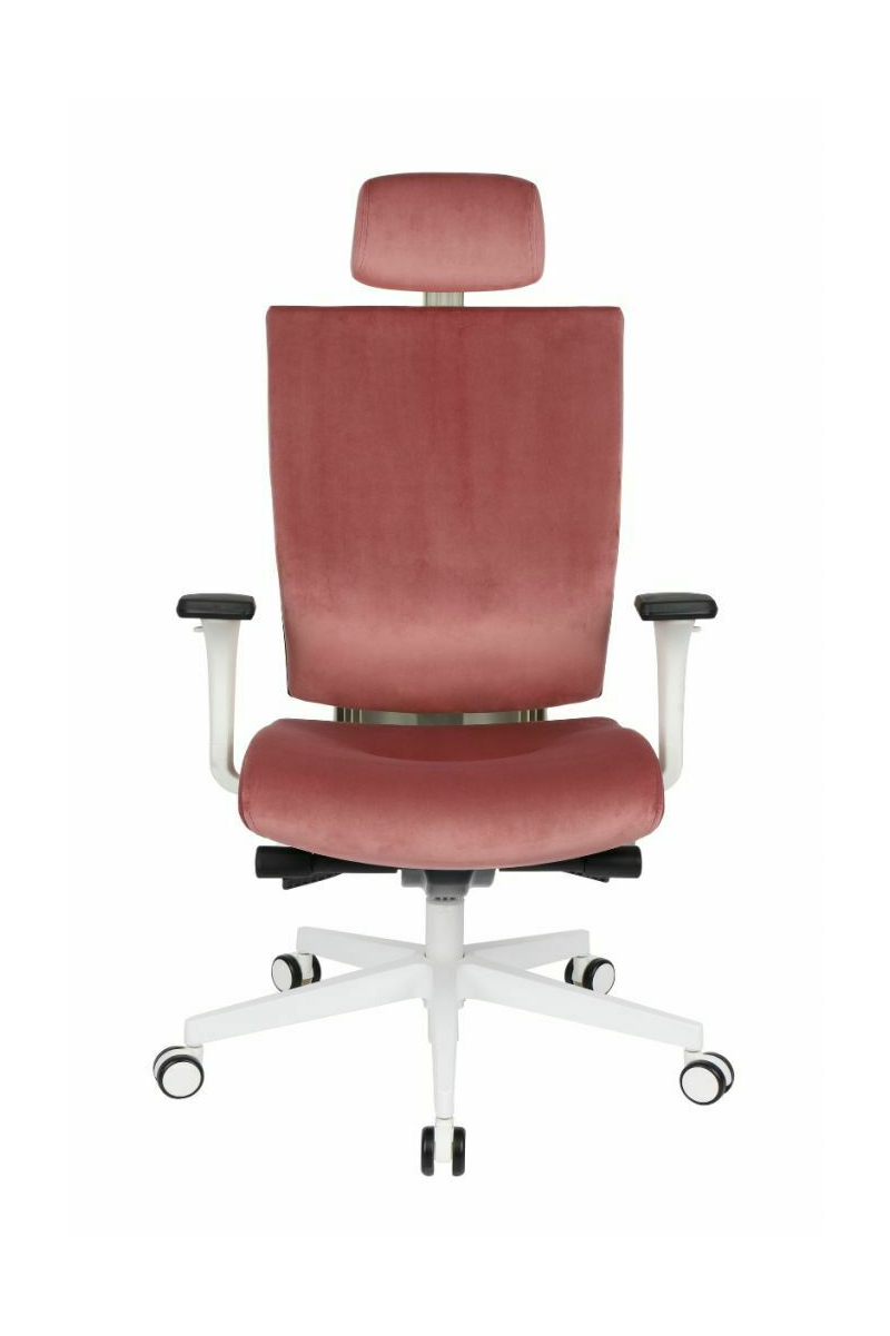 Fotel biurowy MAXPRO WT HD white/chrome
