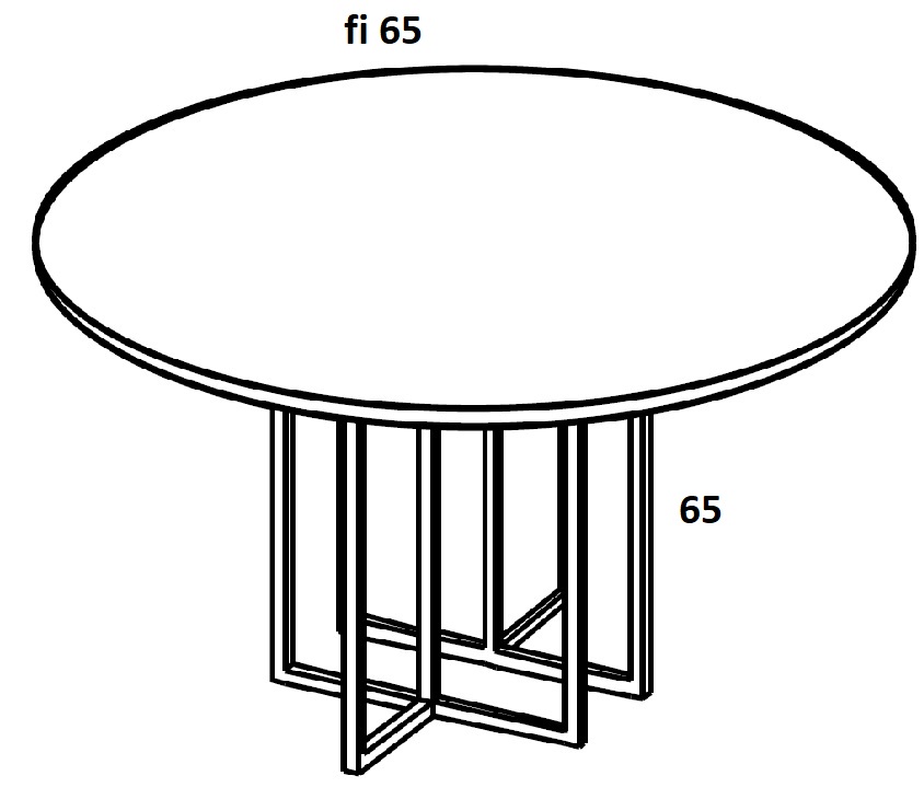 Stolik okolicznościowy HX6501 - fi 65x65h