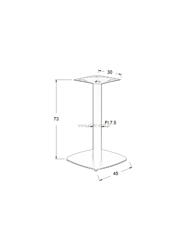 Podstawa do stolika SH-3050-2/B- wysokość 73 cm 45x45cm