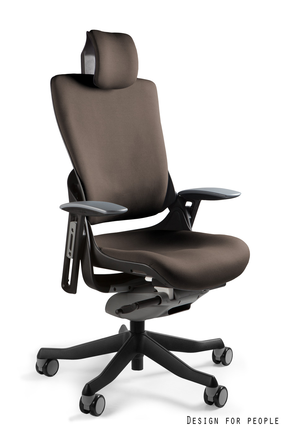WAU 2 Fotel obrotowy czarny, tkanina BL409 TAUPE