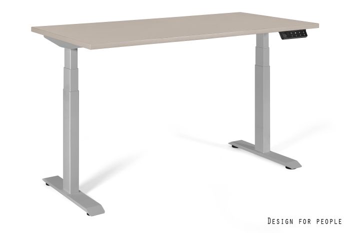 ACTIVE I-YZ-14 Biurko z elektryczną regulacją wysokości, blat 160x70 cm kolor beżowy, stelaż szary