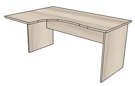 Biurka pracownicze PRIMUS PB55L/60 lewe - 160/60x110x75h