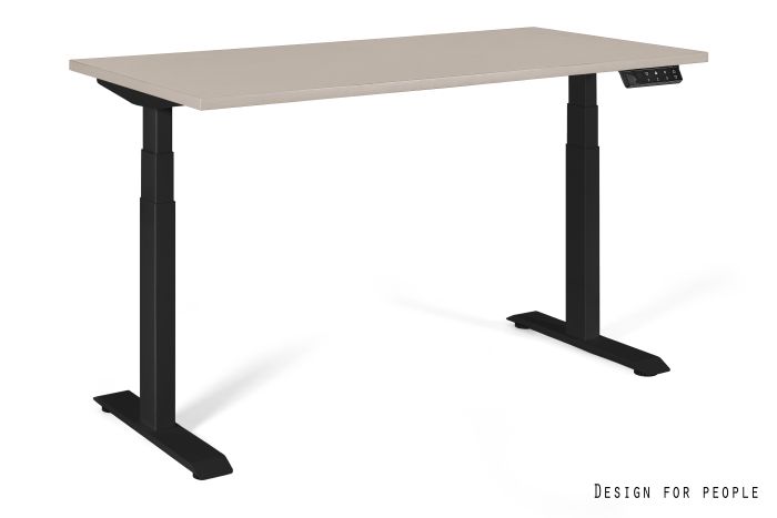 ACTIVE I-YZ-14 Biurko z elektryczną regulacją wysokości, blat 160x70 cm kolor beżowy, stelaż czarny