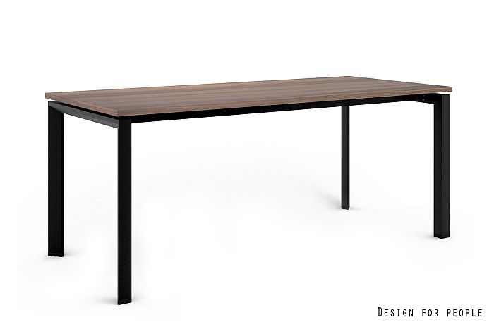 Biurko / Stół PASON Manager Desk 180 x 80 cm – Blat WALNUT / Czarny Stelaż