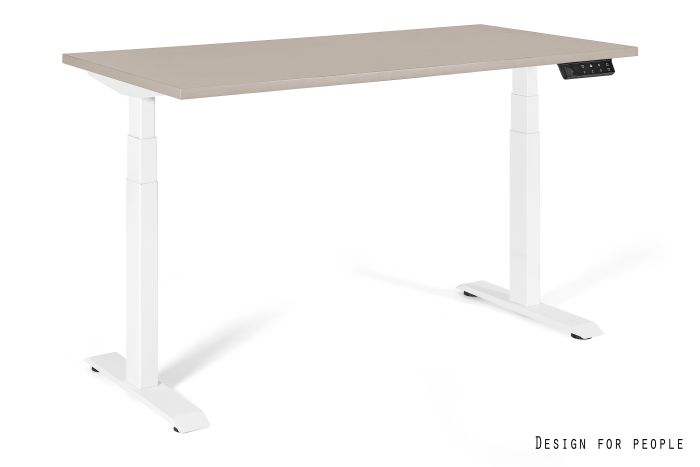 ACTIVE I-YZ-14 Biurko z elektryczną regulacją wysokości, blat 140x70 cm kolor beżowy, stelaż biały