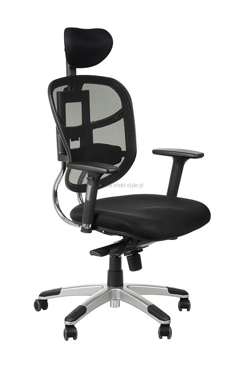HN-5018 Fotel Biurowy czarny z wysuwem siedziska