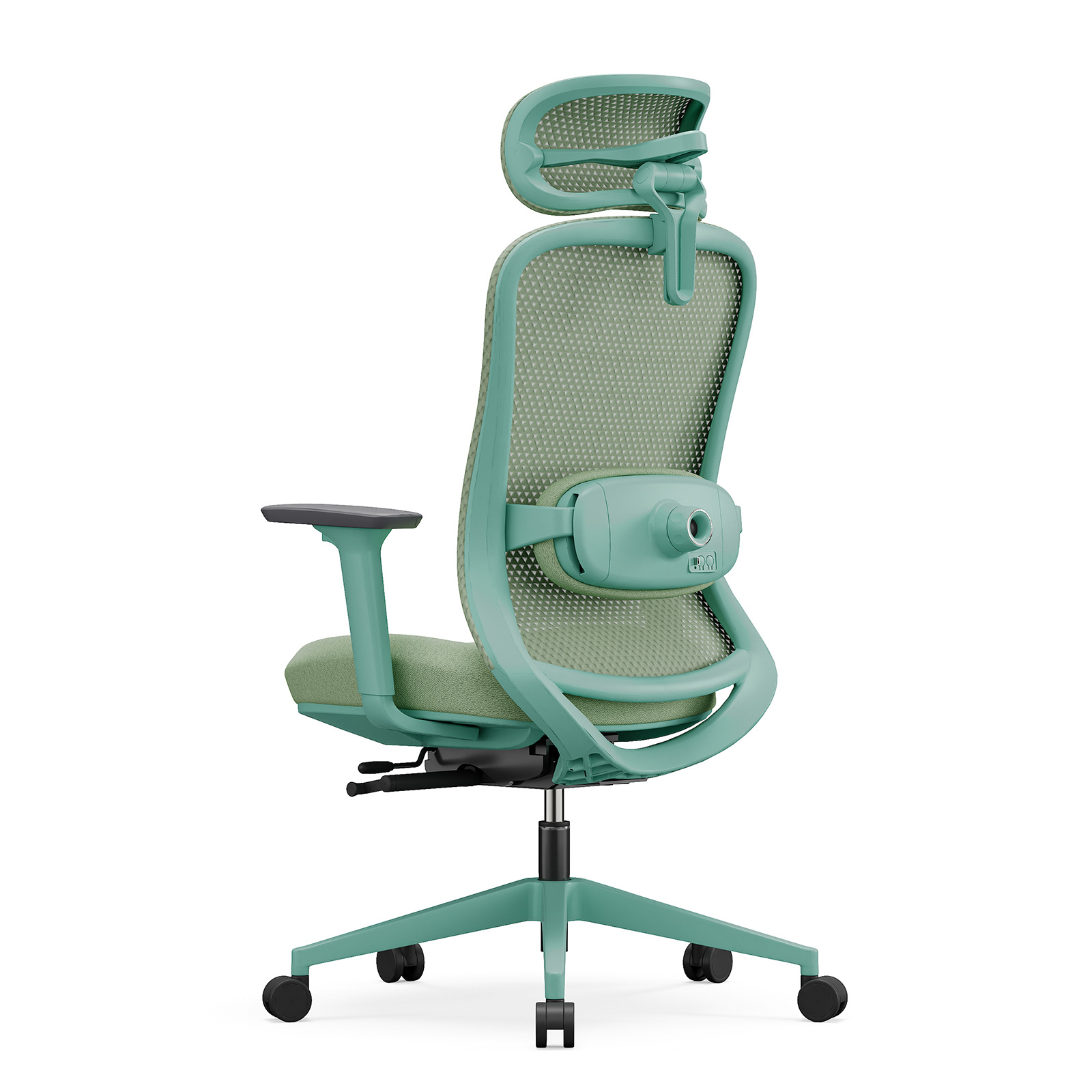 Fotel biurowy ergonomiczny ANGEL fizjO miętowy z funkcją masażu