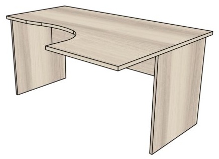 Biurka pracownicze PRIMUS PB56P/60 prawe 160/60x110x75h