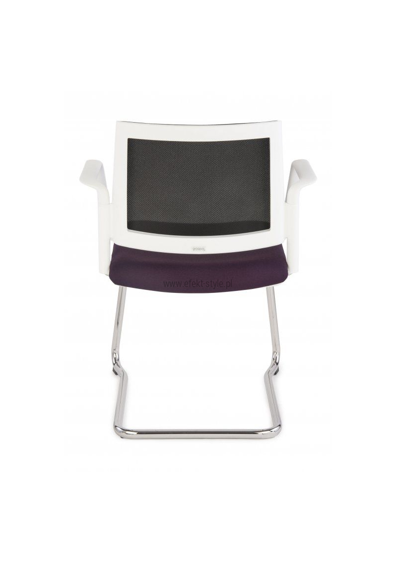 Krzesło konferencyjne Set White V Net Arm Chrome