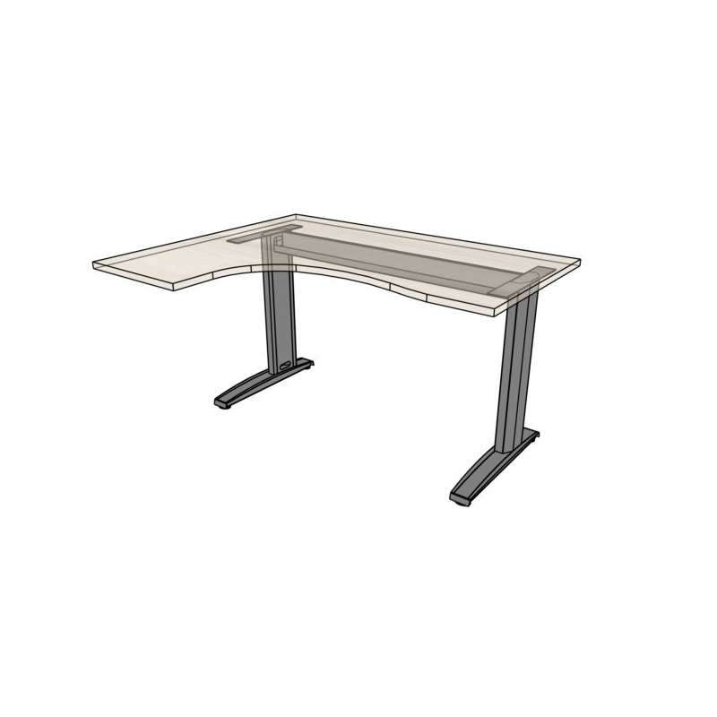Biurko kształtowe lewe TORO TP 1601- 160/70x110/45x75h