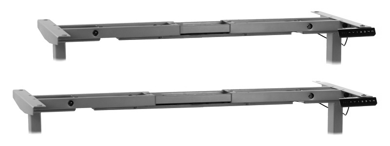 Stelaż UT04-2T/B z elektryczną regulacją w zakresie 70,5-118 cm, 2 silniki/2 segmentowa kolumna, kolor czarny